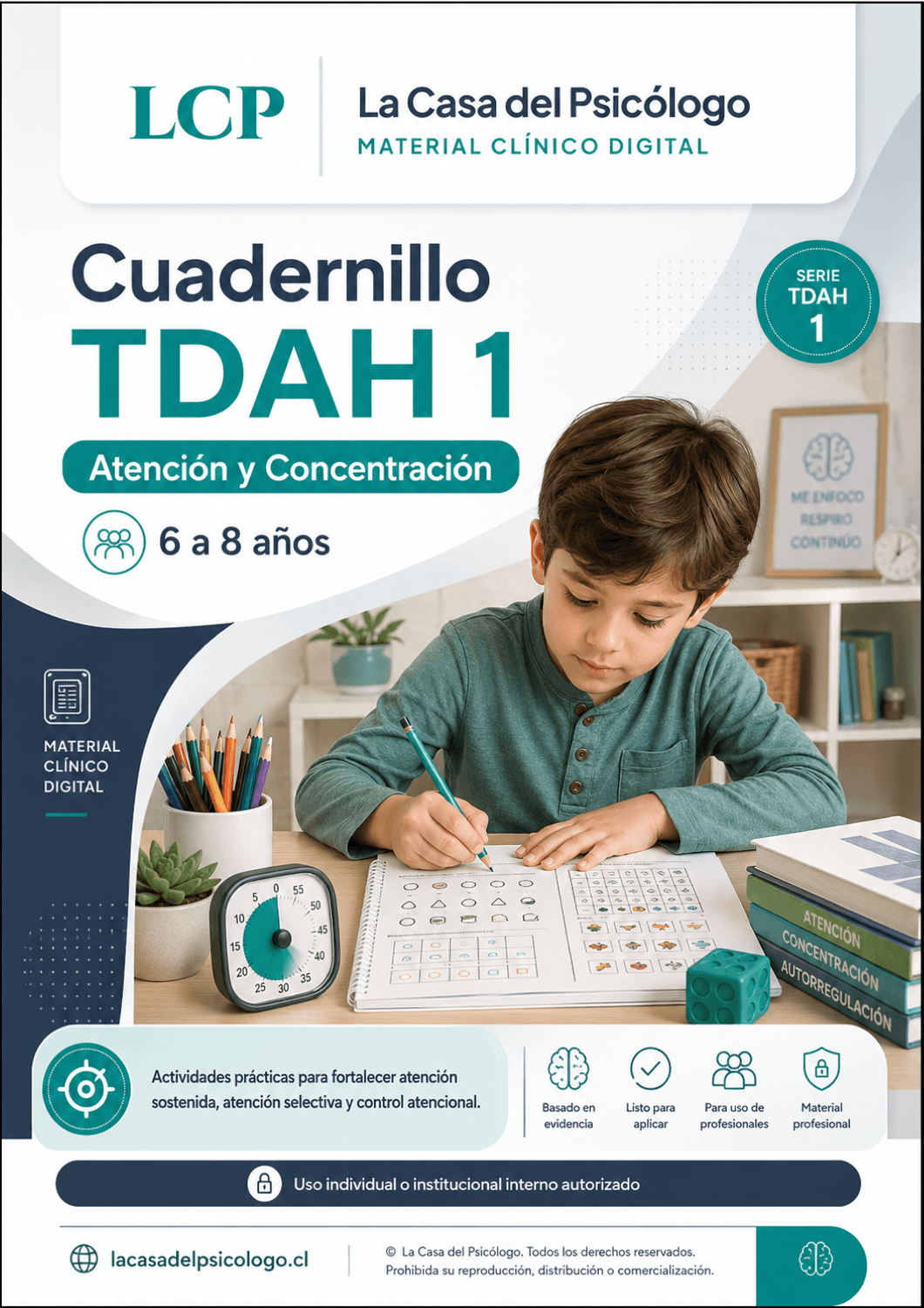 Cuadernillo TDAH 1: Atención y Concentración (6 a 8 años)
